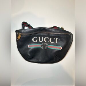 Logo Leather Belt Bag